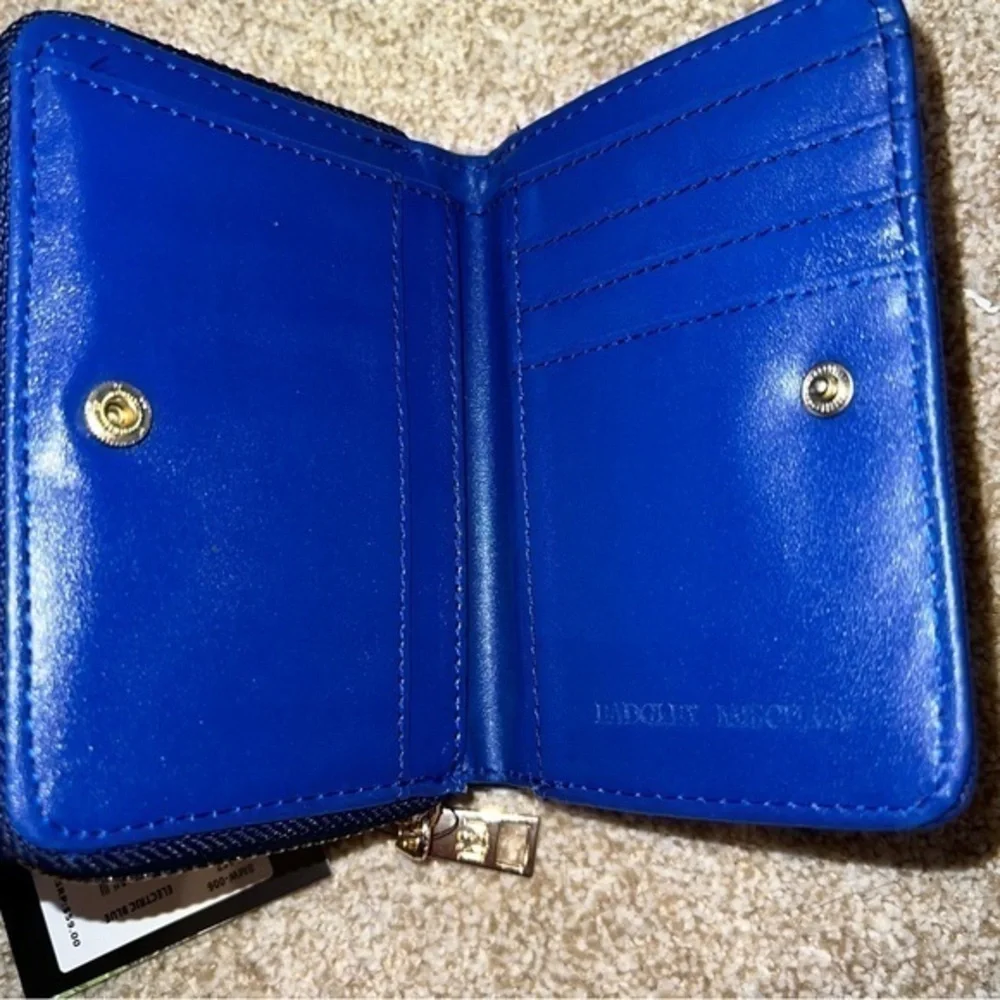 NWT Badgley‎ Mischka Vegan Leather Wallet Purse Blue